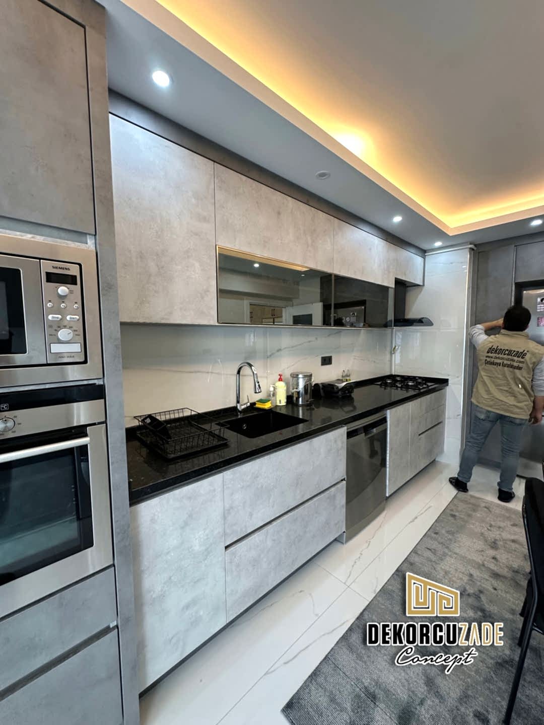 Alvic İspanyol Lake kulpsuz Mutfak Dolabı