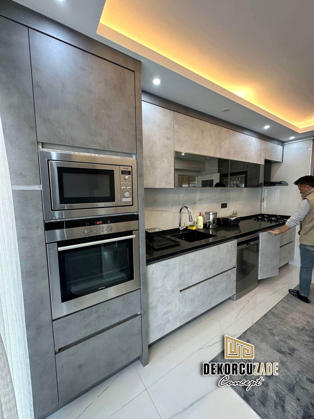 Alvic İspanyol Lake kulpsuz Mutfak Dolabı